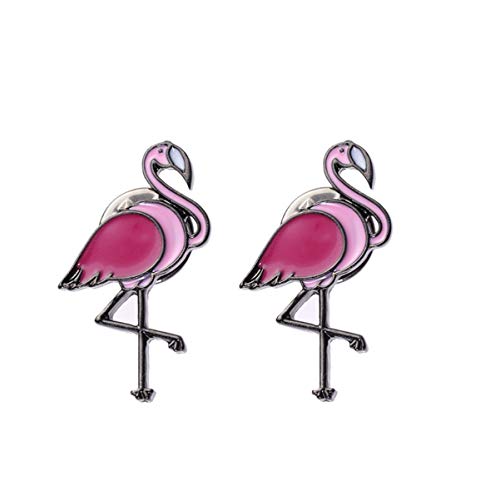 Holibanna Flamingo-brosche Cartoon-anstecknadel 2er Satz Aus Legierung Mädchen Schmuck Kleidungszubehör Für Party Pullover Anzug von Holibanna