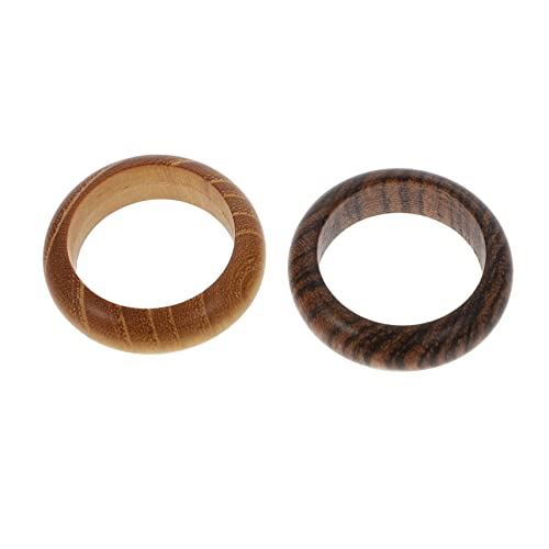 Holibanna 2stücke Holzringe Handgemachte Fingerringe Aus Holzmaterial Dekorativer Ring Praktischer Fingerring Für Ringschmuck Und Dekoration von Holibanna