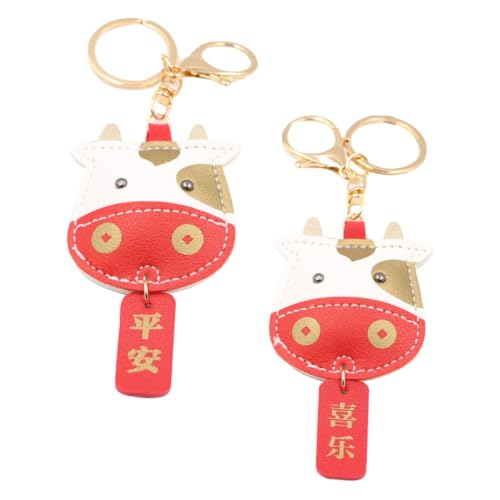 Holibanna 2 Stück Ochsen-Jahr-schlüsselanhänger Neujahrs-hängeanhänger Taschenanhänger Aus Material Für Lange Lebensdauer von Holibanna