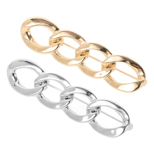 Holibanna 2St Kettenbrosche kleiderbügel kleiderhaken Schalhalter Kleidungshalter Haargummis aus Seide Kreis Stifte Ring Dekolleté-Abdeckung für tiefen Ausschnitt Hemd Krawatte Zinklegierung von Holibanna