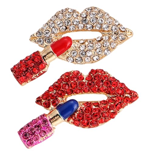 Holibanna 2stücke Strass Brosche Pin Für Damen Kleidung Anstecknadel Mit Strasssteinen Exquisiter Schmuck Für Kleider Anzüge Schals Und Hüte von Holibanna