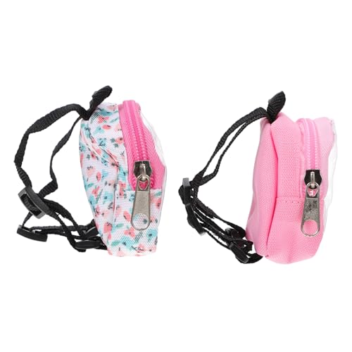 Holibanna 2st Mini-Tasche Schule Puppenrucksack Für Puppentaschen Mini-Schultasche Mini-Rucksack-schlüsselanhänger Klarer Micro-Rucksack Babyspielzeug Miniatur Gehen Baby Kleine Tasche PVC von Holibanna