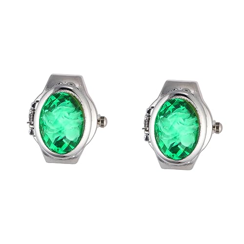 Holibanna 2St Moderinge für Herren Herrenuhr Fingerringe für Männer Unisex-Finger Herrenringe modischer Uhrenring Mini-Uhrenring Oval Ringuhr Damenuhr Anschauen Fräulein Fingeruhr von Holibanna