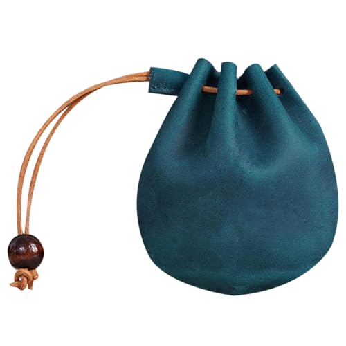 Holibanna 2stücke Geldbörse Retro Ledergeldbörse Mit Kordelzug Münzbeutel Münztasche Wechseltasche Für Kleine Notwendigkeiten Und Reisen von Holibanna