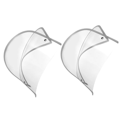 Holibanna Abnehmbares Transparentes Regenhutvisier 2 Stücke Hutkrempen Schild für Regenmantel Schutz bei Outdoor Aktivitäten Unisex von Holibanna