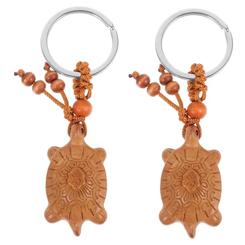 Holibanna Schlüsselanhänger Mit Holz Schildkröte Schildkröten Schlüsselanhänger Für Rucksack Ästhetisches Schlüsselanhänger-Accessoire von Holibanna