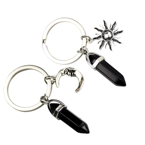 Holibanna Schickes Retro-Accessoire-Set Für Paare 2-teiliger Schlüsselanhänger Mit Mond- Und Sonnenanhänger Für Hochzeiten Valentinstag Und Geburtstagsgeschenke von Holibanna