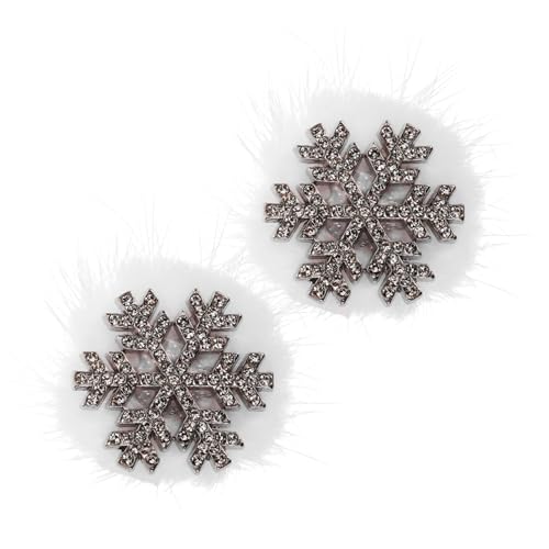 Holibanna Schneeflocken Haarschmuck Glitzernde Schneeflocken-haarspangen Schneeflocken-haarclips Mit Strasssteinen Perlen-haarspangen Für Weihnachts-haarclip von Holibanna