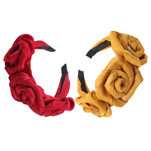 Holibanna 2stücke Vintage Rosen Haarreif Für Damen Verstellbare Spitze Haarbänder Für Cosplay Maskerade Und Sommerliche Blumenhaarschmuck von Holibanna