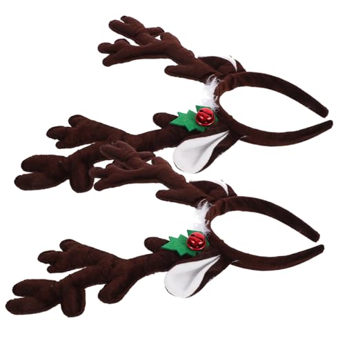 Holibanna 2stücke Weihnachts Haarreif Mit Rentiergeweih Festlicher Kopfschmuck Für Partys Karneval Und Fotorequisiten Bequem Und Leicht Für Erwachsene von Holibanna