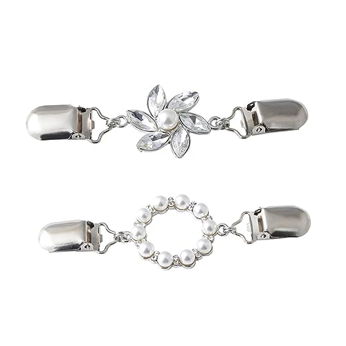 Holibanna 2Stücke Damen Kleidung Clips Pullover Klammern Schalklemmen zur Fixierung von Kleidern Schals Pullovern Mode Accessoire von Holibanna