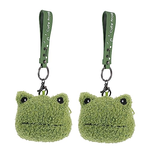 Holibanna 2Stücke Frosch Schlüsselanhänger Münzbeutel Mini Aufbewahrungstaschen für Süßes Design Sammeln von Kleingeld Geschenkidee für Besondere Anlässe von Holibanna