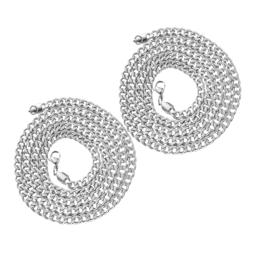 Holibanna Edelstahl Herrenhalskette 2 Stücke Modische Kette Für Männer Langlebige Anlaufbeständige Kettenhalskette Modernes Design Für Alltag Und Anlässe von Holibanna