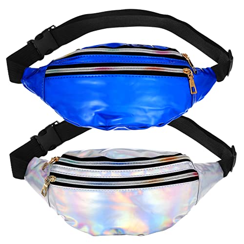 Holibanna 2stücke Gürteltasche Für Damen Mit Holografischem Design Verstellbarer Gürtel Leicht Zu Reinigen Geräumige Tasche Für Handy Schlüssel Und Kosmetik von Holibanna