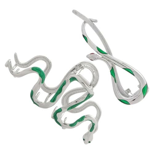 Holibanna 2Stücke Schlangenförmige Haarklammer Metall für Damen Große Haarspange für Eleganten Look für Hochzeiten Partys und Alltag Haaraccessoires für von Holibanna