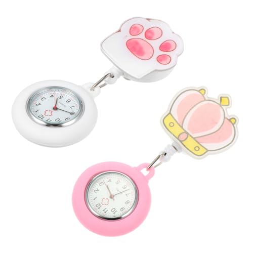 Holibanna 2stücke Leuchtende Krankenschwester-taschenuhr Quarzwerk Uhr Für Ärzte Und Pflegepersonal Tragbar Und Praktisch von Holibanna