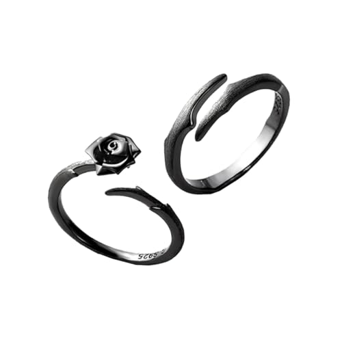 Holibanna 2Stücke Teiliges Ringe mit Kreativem Dorn Design Offene Ringe für Verlobungen für Frauen Damen Besondere Anlässe von Holibanna