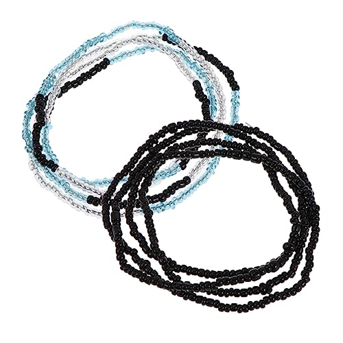 Holibanna 2 Stück Stilvolle Strand Taillenkette Verstellbare Bikini Kette Taillenperlenkette für Frauen Modisches Taillendekor für Strand und Party von Holibanna