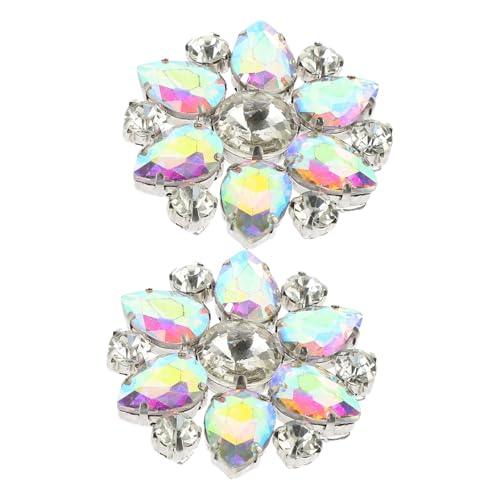 Holibanna 2er Set Strass Schuhschnallen Blumen Schuhclips Für Frauen DIY Schuhdekoration Für Hochzeit Und Partys Clip von Holibanna