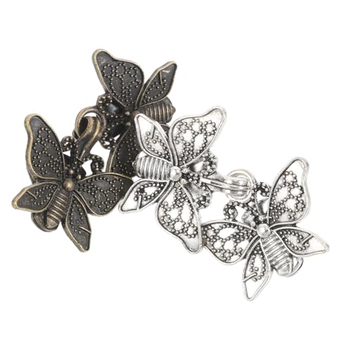 Holibanna 2paare Vintage-pullover-clips Aus Metall Schal-cardigan-kragenclips Für Damen Pullover-clips Mit Cinch-funktion Rücken-cinch Für Strickjacken Und Kleider Schal-clips Für von Holibanna