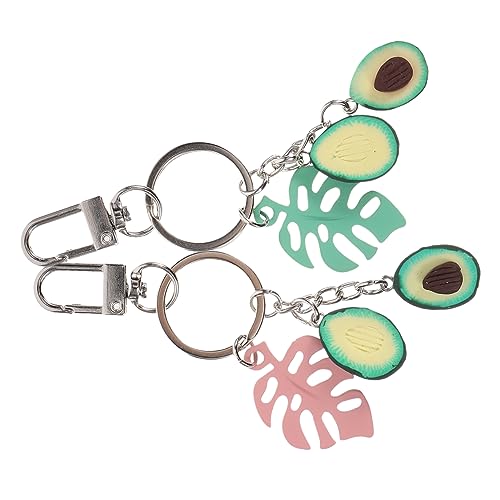 Holibanna 2st Avocado-schlüsselanhänger Mini-zubehör Accessoires Für Mädchen Schlüsselanhänger Mit Fruchtanhänger Rucksack-schlüsselanhänger Für Mädchen Wagen Fräulein von Holibanna