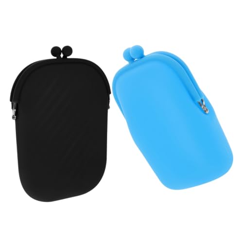 Holibanna 2stücke Geldbörse Damen Silikon Münzbörse Kleine Tragbare Tasche Für Münzen Visitenkarten Reiseorganisation Geldbeutel Für Frauen von Holibanna