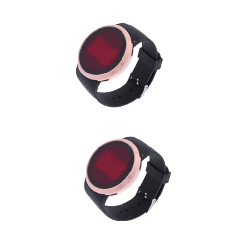 Holibanna 2St quadratische Uhren für Männer Digitaluhr Schnallen für Schals berühren Damenuhr Herrenuhren elektronische Uhr Digitale Armbanduhr Legierung LED einstellen Anschauen Liebhaber von Holibanna