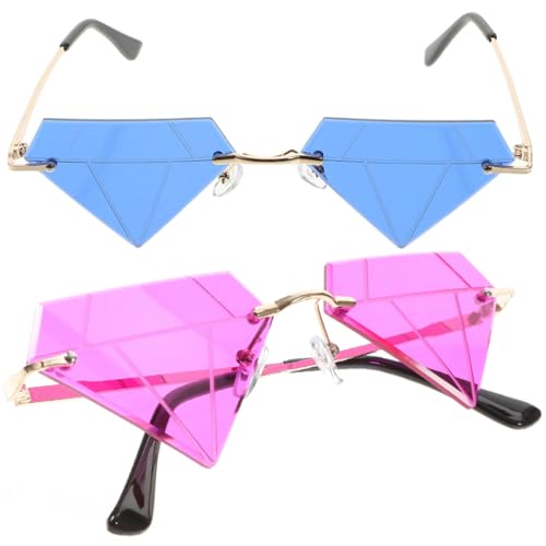 Holibanna 2stücke Randlose Party Sonnenbrillen Lustige Brillen Für Damen Herren Flippige Sonnenbrillen Für Partys von Holibanna