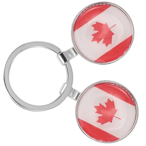 Holibanna 2 Stück Kanada-flagge Schlüsselanhänger Metall Ring Mit Taschenanhängern Für Kinder Erwachsene Party Dekoration Schlüssel Hängend Accessoire von Holibanna