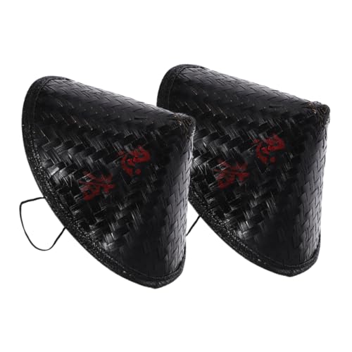 Holibanna 2stücke Japanischer Bambus-werkstatthut Für Cosplay Tragbarer Eleganter Sonnenhut Mit Orientalischem Design Für Partys Und Aufführungen von Holibanna