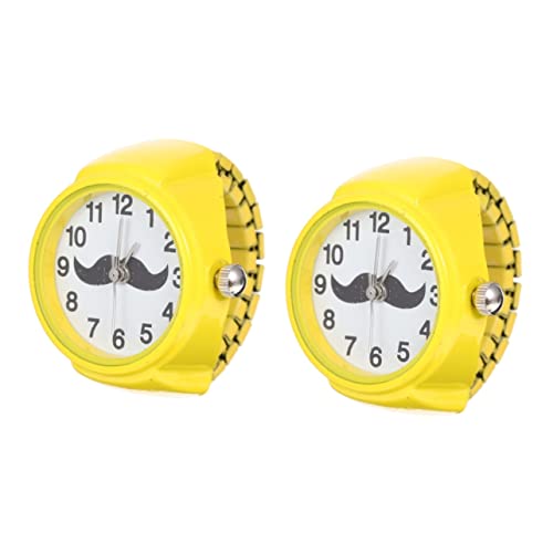 Holibanna 2St Ringuhr Digitaluhren für Herren Uhrengehäuse für Herren Herrenuhren Süßigkeiten Junge Fingeruhr Uhr mit elastischem Ring beiläufig schmücken Fingerkreis Anschauen Abs von Holibanna