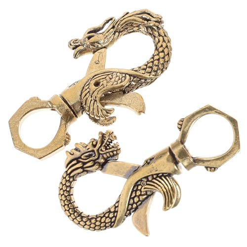 Holibanna 2stücke Messing Schlüsselanhänger Mit Drachen Und -Design Multifunktionale Taschenanhänger Für Schlüsselbund Rucksack Und Vintage Charms von Holibanna