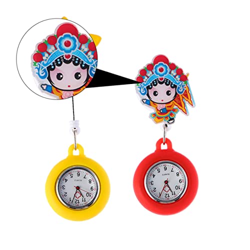Holibanna 2 Stück Krankenschwester Taschenuhr Mit Silikonarmband Und Kunststoffgehäuse Unisex-Design Für Damen Und Herren von Holibanna