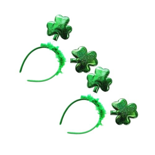 Holibanna 2St st. Patrick Day Stirnband St Patricks Day Kopfschmuck Kleeblatt-Stirnband Cosplay-Uniform Tiara haarschmuck Party liefert Kopfschmuck irische Festival-Haarreifen bilden Irland von Holibanna