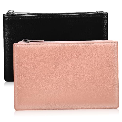 Holibanna 2stücke Damen Münzbeutel Im Modernen Design Kleine Tragbare Geldbörse Mit Reißverschluss Pu Für Karten Und Kleingeld Für Handtasche von Holibanna