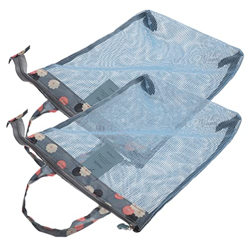 Holibanna 2stücke Mesh Beutel Reise Kosmetiktasche Netztasche Für Badeanzug Handtücher Reise Kulturtasche Netz Duschtasche Tragbar Kompakt Make-up Tasche von Holibanna