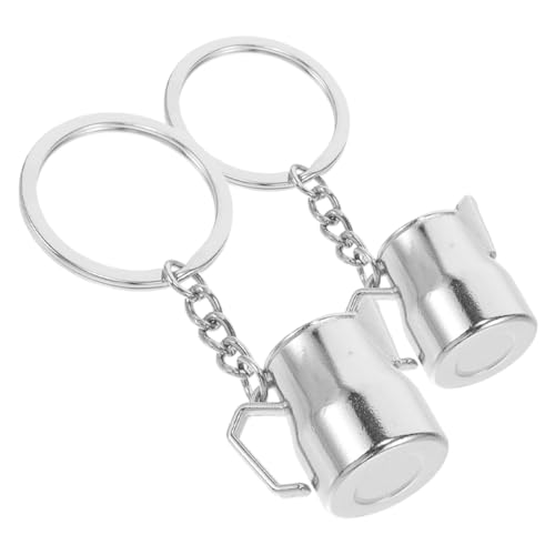 Holibanna 2stücke Mini Kaffee Becher Schlüsselanhänger Aus Latte Art Kanne Design Charm Für Taschen Und Schlüssel Für Kaffee-liebhaber von Holibanna
