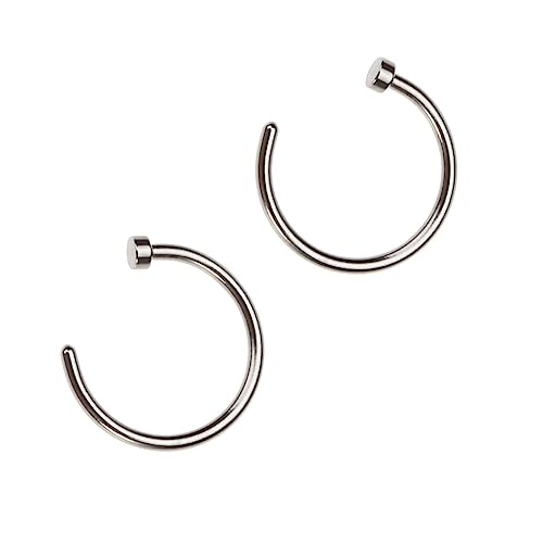 Holibanna 2stücke Offener Nasenring Aus Titanstahl Für Damen C-förmig Hochglanzpolierte Oberfläche Unisex Nasenpiercing Silberfarben von Holibanna