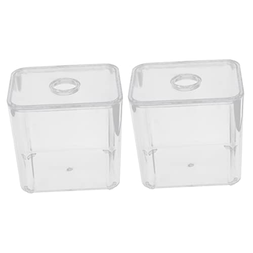 Holibanna 2stücke Teiliges Transparentes Aufbewahrungsbox Für Wattestäbchen Und Wattepads Stapelbar Mit Deckel Perfekter Kosmetik-organizer Für Schminktisch Und Badezimmer von Holibanna