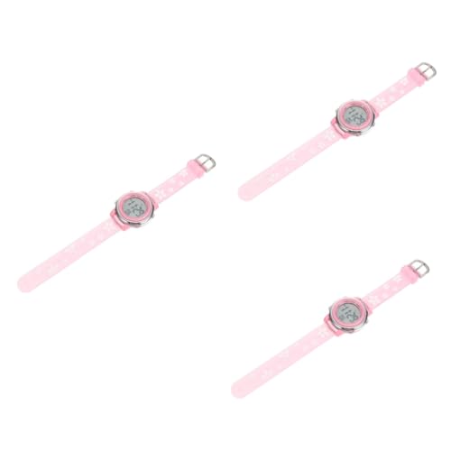 Holibanna 3 STK Anschauen wasserdichte Uhren wasserdichte Kinderuhr Digitaluhr für Mädchen Mädchenuhren Kirschblüten beobachten Multifunktionsuhr elektronisch Student Glasspiegel von Holibanna