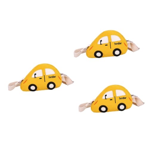 Holibanna 3 STK Auto Umhängetasche Cartoon-Auto-Mini-geldbörse Trendige Geldbörsen Umhängetasche Aus Oxford-Stoff Brusttasche Schöne Kuriertasche Geldbörse Für Mädchen Taille Kind Tier Mode von Holibanna