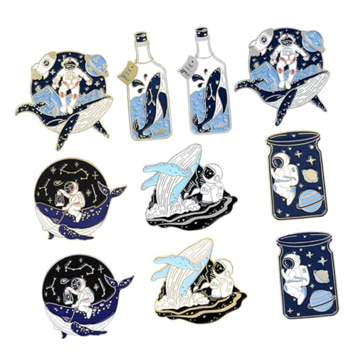 Holibanna 3 Sätze Astronauten-abzeichen Broschen Stifte Cartoon-abzeichen-brosche Brosche Aus Glasflaschen Abzeichen Brosche Kleidung Rucksack Brosche Legierungsmaterial 10 Stück * 3 von Holibanna