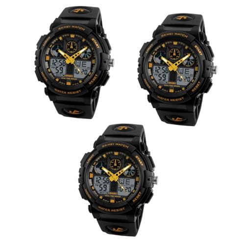 Holibanna 3 Stück 1270 Herrenuhren für Herren Digitaluhr für Herren Digitale Uhren Uhrengehäuse für Herren Digitaluhren für Herren analoge Digitale Uhr Sport Anschauen Quarzuhren Mann von Holibanna