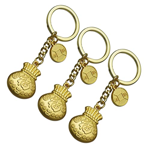 Holibanna Niedlicher Schlüsselanhänger Ornament 2020 Neujahrsanhänger Goldfarben Dekorativer Schlüsselanhänger für Schlüssel für Familie und Freunde von Holibanna