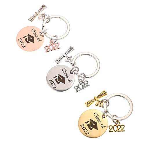 Holibanna 3stücke Teiliges Graduierungs-schlüsselanhänger Einzigartige Schlüsselringe Für Studenten Dekoration Für Taschen Und Rucksäcke von Holibanna