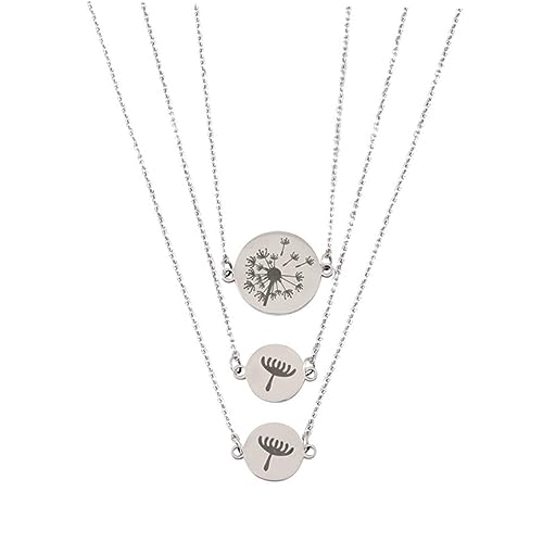 Holibanna 3 Stück Halskette Damen Teiliges Set mit Stilvollem Anhänger Modisch Langlebig Perfektes für Muttertag Freundinnen und Besondere Anlässe von Holibanna