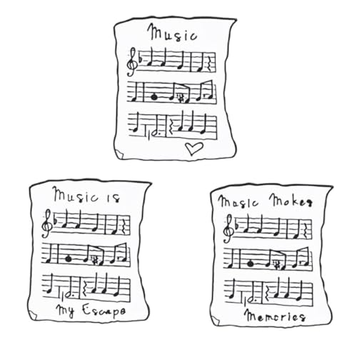 Holibanna 3stücke Emaille-brustnadel Mit Cartoon-musiknoten-design Legierungs-brosche Schicke Brosche Pin Kostüm-partys Und Geschenke Hautfreundlich von Holibanna