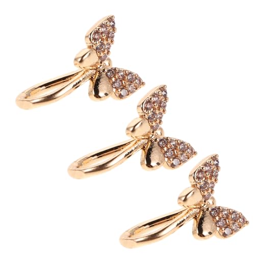 Holibanna 3 Stück Schmetterling Nasenringe mit Zirkonia Gerader Stecker Vielseitig für Nasen Knorpelpiercing Sicherer Halt Komfortabel für Damen und Herren von Holibanna