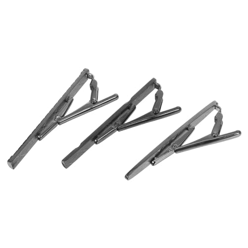 Holibanna 3 Stück Teiliges Herren Tie Clip aus Langlebigem Kupfer Schwarz Gravierte Glänzende Anstecknadeln für Business Hochzeit Büro Sicherer Halt und Stilvolle Accessoires zu Anzügen von Holibanna