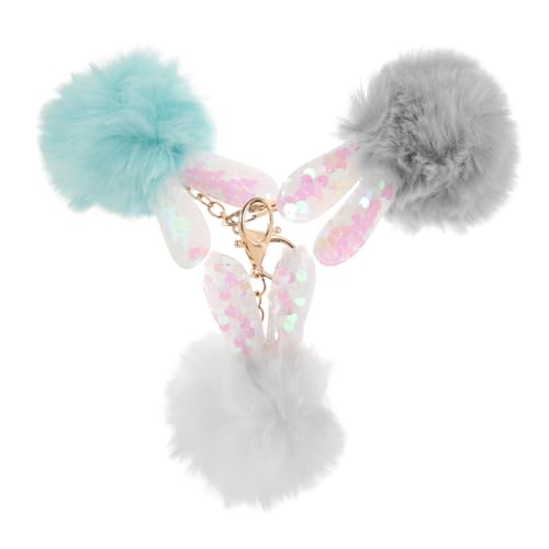 Holibanna 3 Stück Teiliges Plüsch Hasenohren Schlüsselanhänger Verschleißfestes Taschenzubehör Niedlicher Anhänger für und Auto Dekoratives Kaninchen Design Vielseitiger Bag Charm von Holibanna